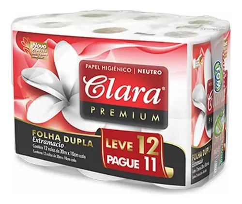 CLARA PAPEL HIGIENICO 12 ROLLOS
