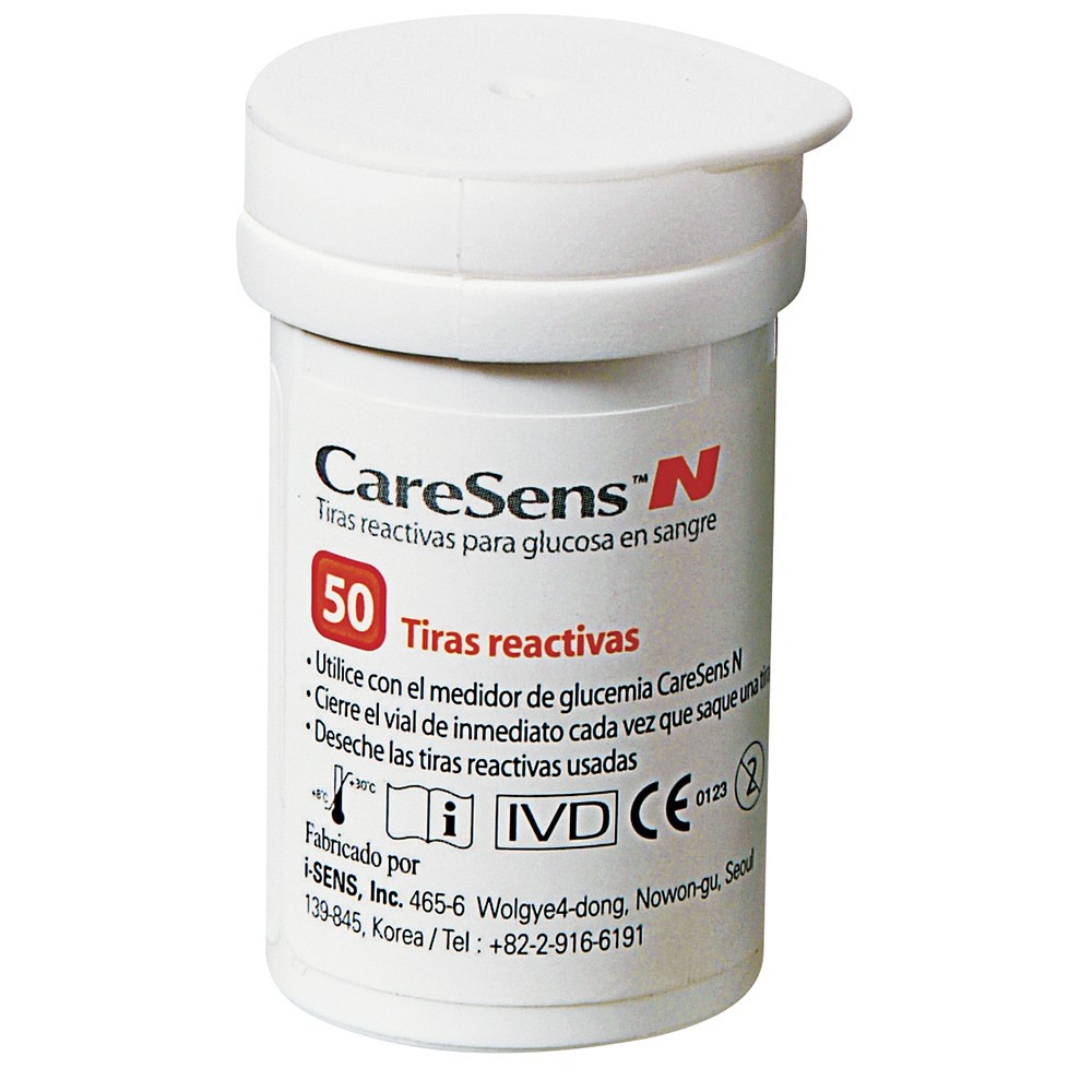 CARESENS N TIRAS REACTIVAS 50 UNID