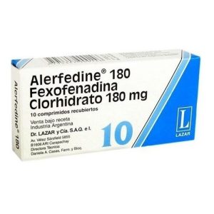 ALERFEDINE 180 MG 10 COMP