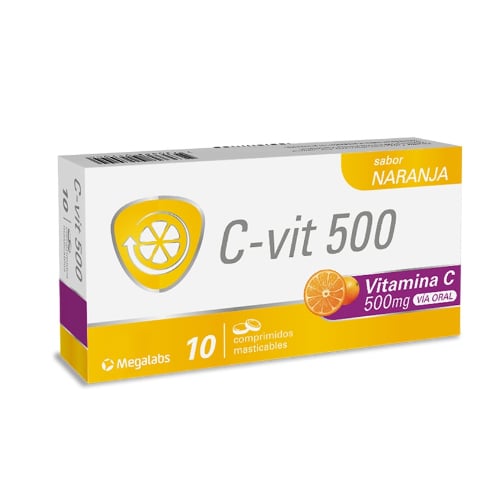 C VIT 500 MG 10 COMP