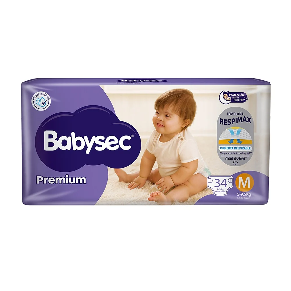 BABYSEC PREMIUM M 34 PAÑALES