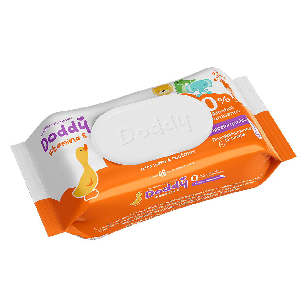 DODDY TOALLAS HUMEDAS VIT E 50 UNID