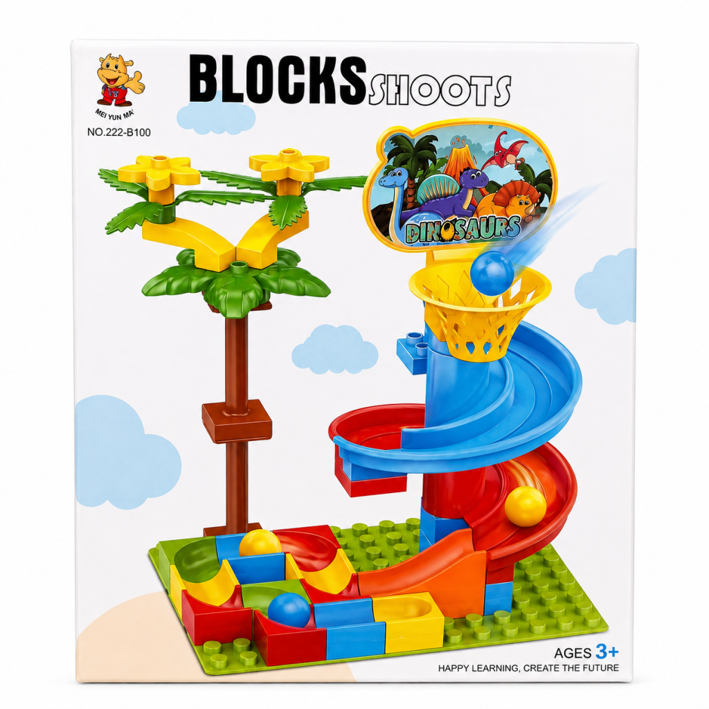 Juego de Construcción con Pista y Pelotas – Dinosaurios