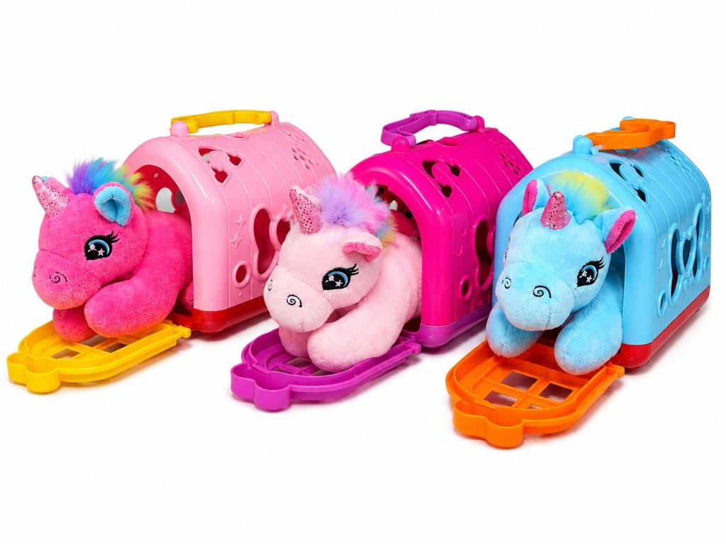 UNICORNIO DE PELUCHE CON CASITA