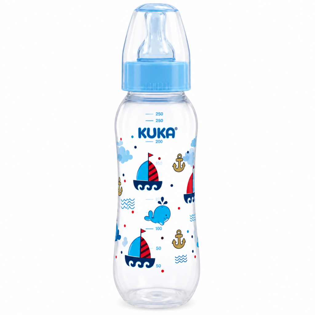 KUKA MAMADERA NATURAL PLUS SIL 250 ML AZUL