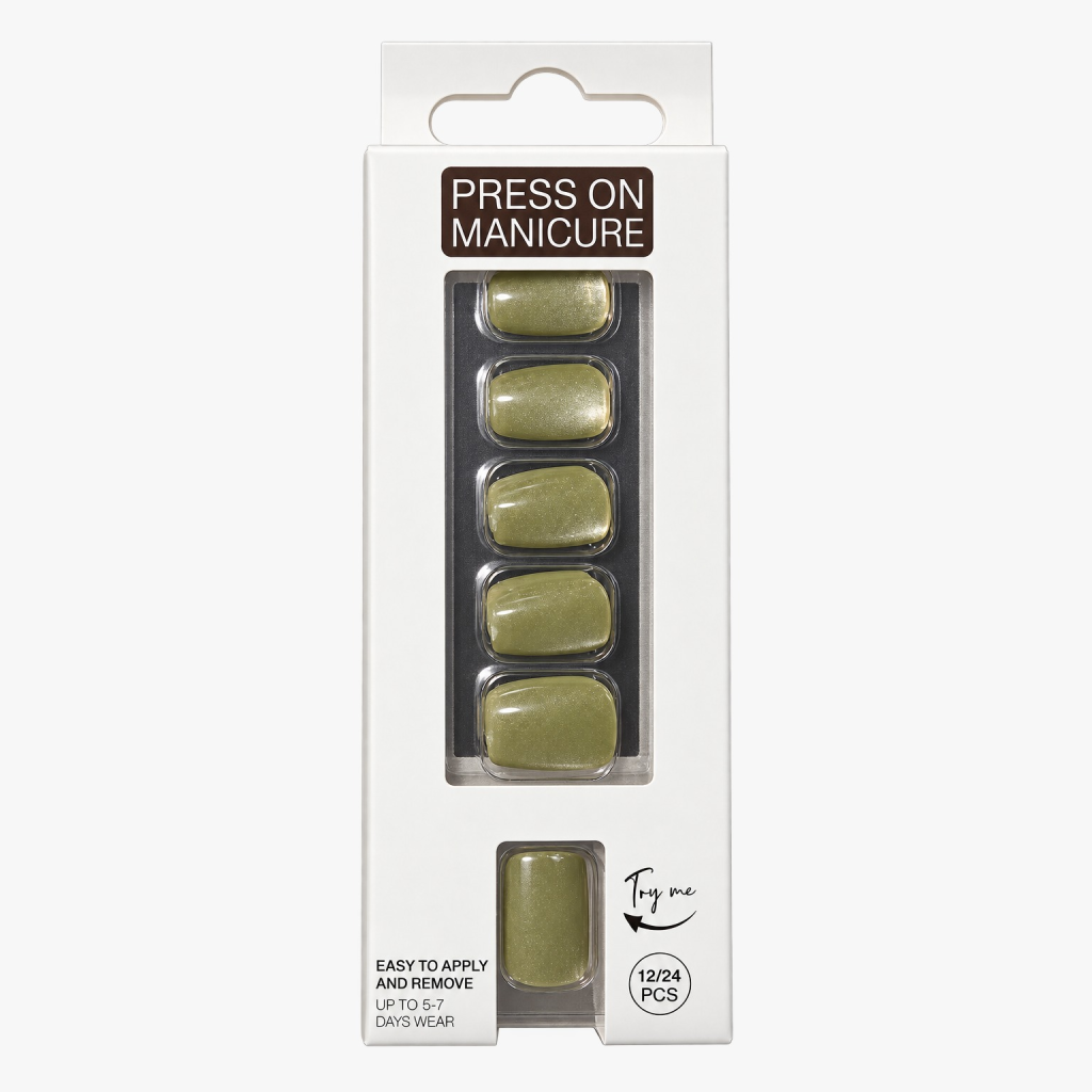 PRESS ON OJO DE GATO VERDE